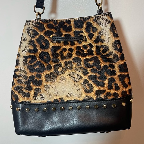 Women's Michael Kors Brown Leopard Print Mercer Gallery Bag - Picture 8 of 14